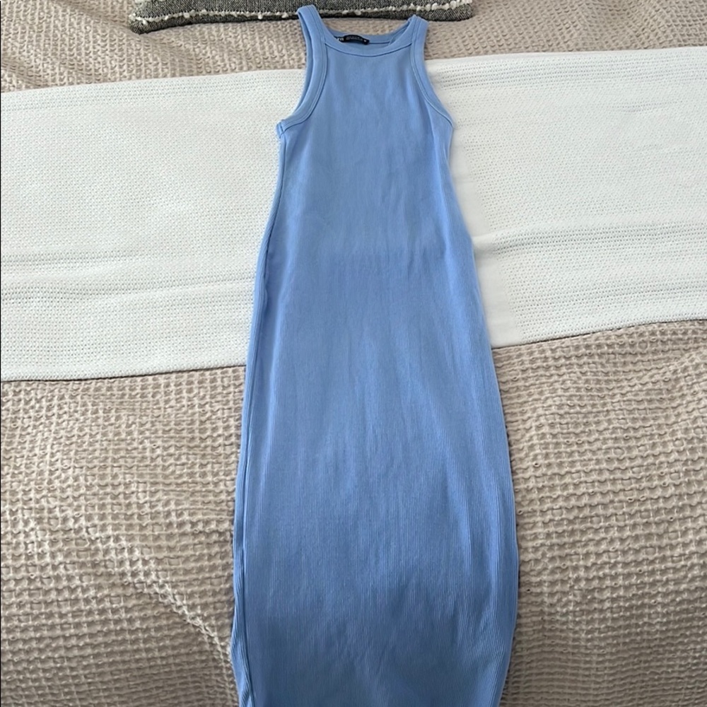 Zara midi ribbed Bodycon dress